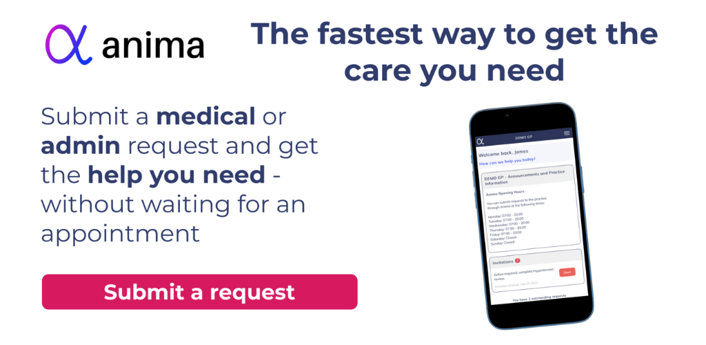 contact your gp practice online using an online form